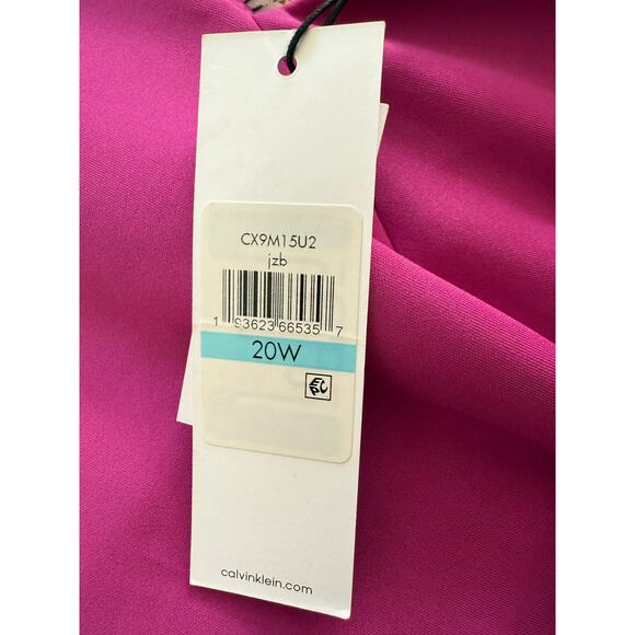 Calvin Klein Sleeveless Sheath Dress, Magenta, Size 20W - NEW! - Picture 4 of 4